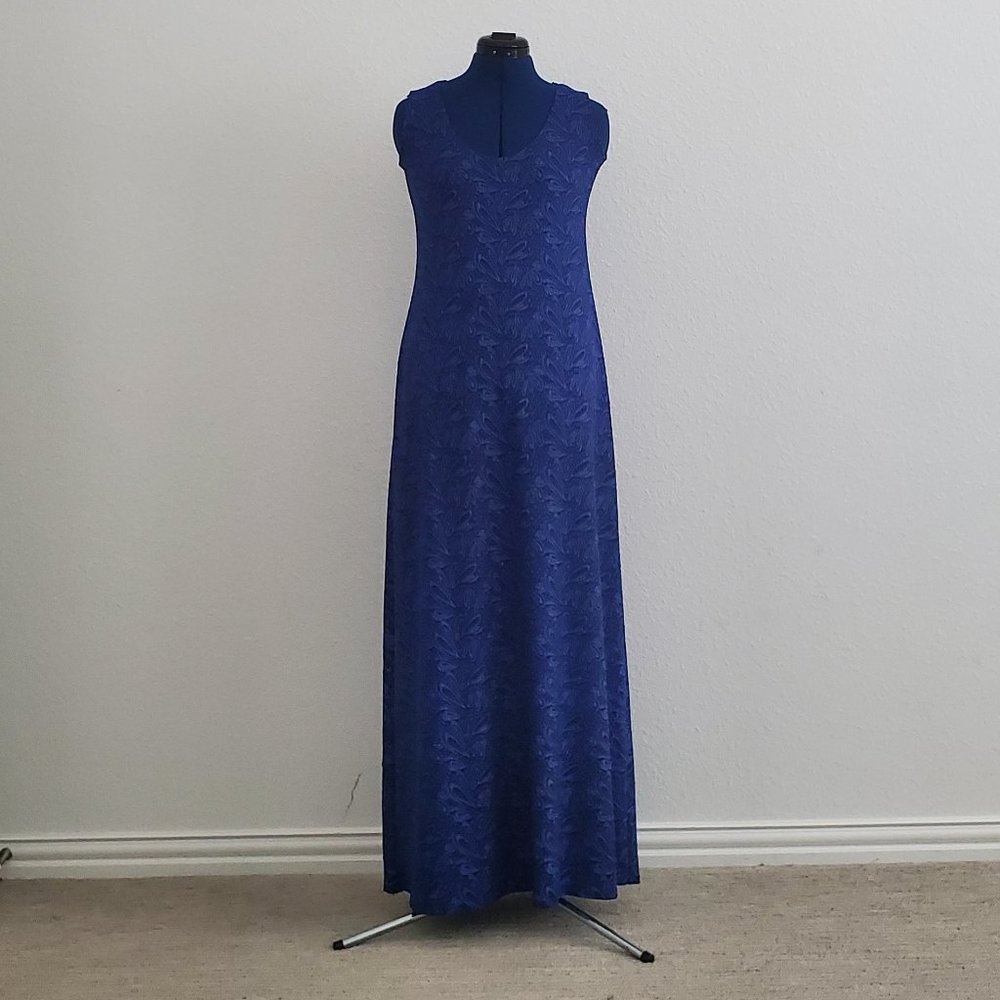 Maxi blue gown women's formal wear